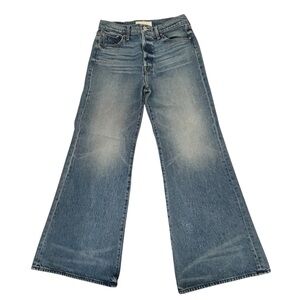 Mother Tomcat Roller Wide Leg Flare Jeans Pretty Is As Pretty Does Size 30